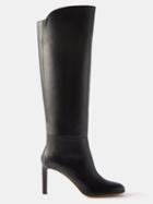 Jimmy Choo - Karter 85 Leather Knee Boots - Womens - Black