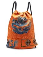 Matchesfashion.com By Walid - Jim Chinese Embroidery Drawstring Bag - Mens - Orange