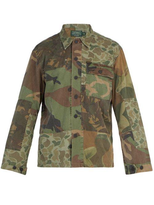 Matchesfashion.com Polo Ralph Lauren - Camouflage Print Cotton Jacket - Mens - Green Multi