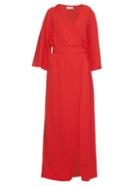 Osman Nico Crepe Wrap Dress