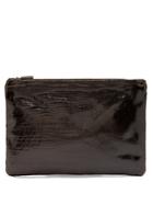 Marc Marmel Zip-fastening Cracked-leather Pouch