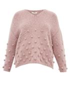 Matchesfashion.com Vika Gazinskaya - Oversized Bobble Stitch Sweater - Womens - Light Pink