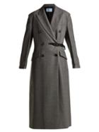 Matchesfashion.com Prada - Double Breasted Wool Coat - Womens - Grey