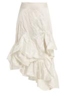 Marques Almeida Ruffle-hem Crinkle-taffeta Skirt