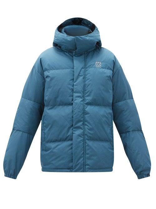 Matchesfashion.com 66north - Dyngja Recycled-polyester Hooded Down Coat - Mens - Blue