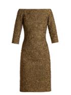 Oscar De La Renta Off-the-shoulder Cloqu Dress