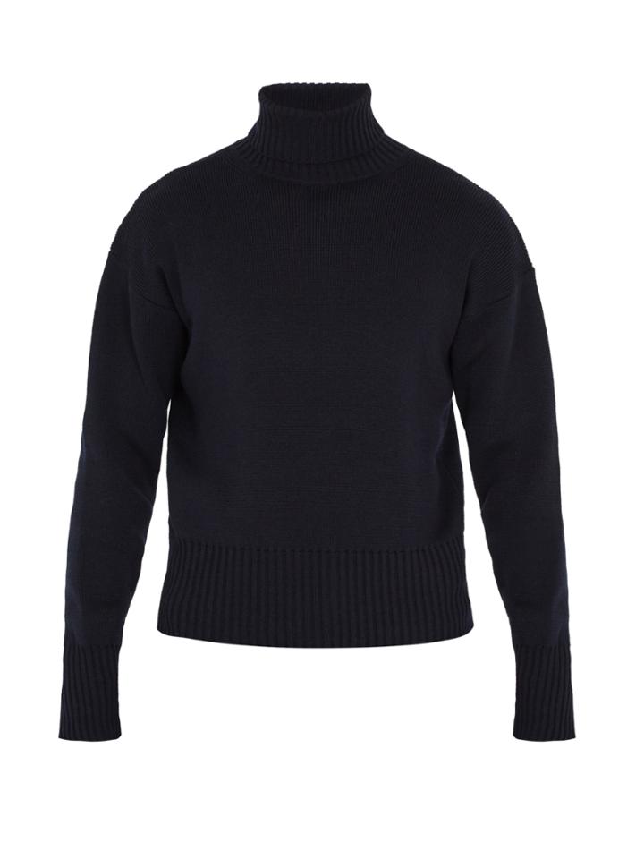Loewe High-neck Cotton And Wool-blend Sweater