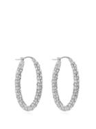 Matchesfashion.com Alexander Mcqueen - Crystal Hoop Earrings - Womens - Crystal