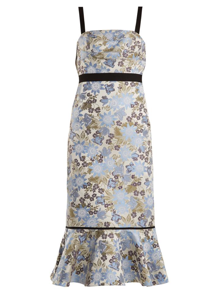 Erdem Eunice Floral-jacquard Dress