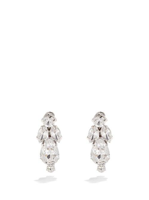 Simone Rocha - Crystal Cluster Drop Earrings - Womens - Clear