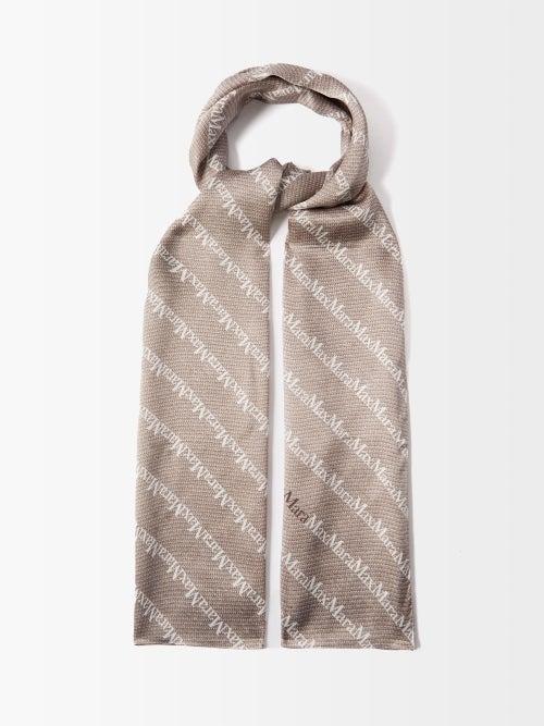 Max Mara - Rasetto Scarf - Womens - Brown Multi