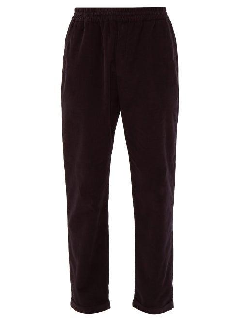 Matchesfashion.com President's - Vernon Cotton Needlecord Trousers - Mens - Black