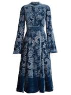 Erdem Christina High-neck Velvet-devor Dress