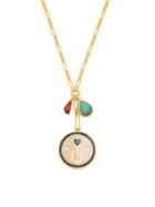 Matchesfashion.com Lizzie Fortunato - Lucky Pink Pendant Charm Necklace - Womens - Pink
