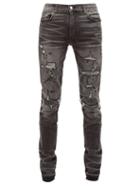 Matchesfashion.com Amiri - Thrasher Distressed Slim Leg Jeans - Mens - Grey