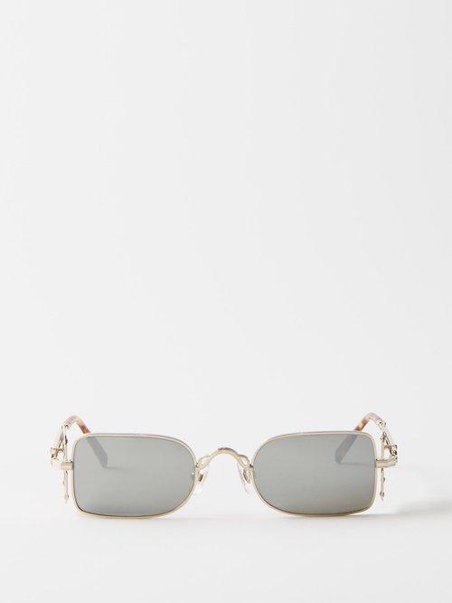 Matsuda - Square Titanium Sunglasses - Mens - Blue