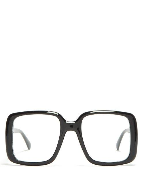 Matchesfashion.com Givenchy - Square Frame Acetate Glasses - Womens - Black