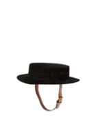 Matchesfashion.com Gucci - Leather-trimmed Felt Fedora Hat - Mens - Black
