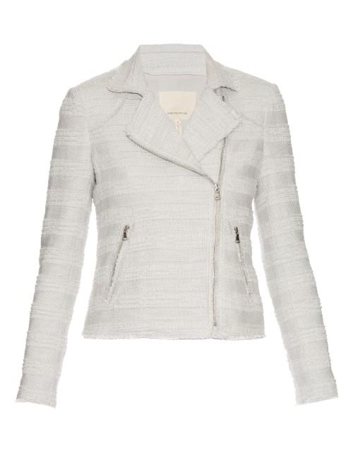 Rebecca Taylor Cotton-blend Tweed Biker Jacket