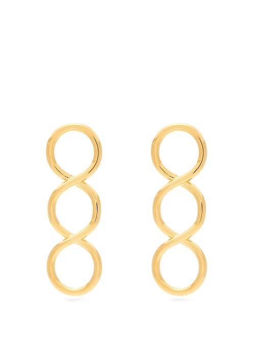 Matchesfashion.com Jw Anderson - Twisted Earrings - Womens - Gold