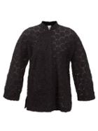 Comme Des Garons Comme Des Garons - Floral-lace Cotton-blend Blouse - Womens - Black