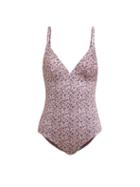 Matchesfashion.com Matteau - The Plunge Floral Print Swimsuit - Womens - Multi