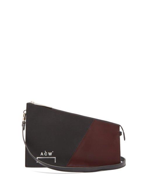 Matchesfashion.com A-cold-wall* - Geometric Leather Cross Body Bag - Mens - Burgundy