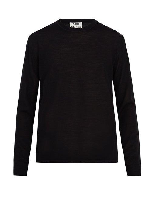 Matchesfashion.com Acne Studios - Nipo Crew Neck Wool Sweater - Mens - Black