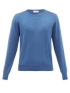 Allude - Crew-neck Cashmere Sweater - Mens - Blue