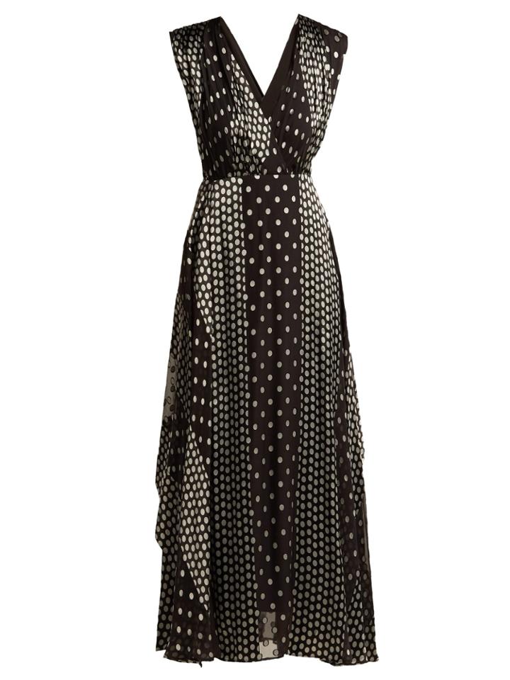 Diane Von Furstenberg Polka-dot Silk-satin Dress