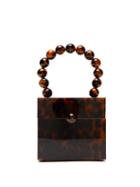 Matchesfashion.com Cult Gaia - Eos Tortoiseshell Effect Beaded Box Bag - Womens - Tortoiseshell