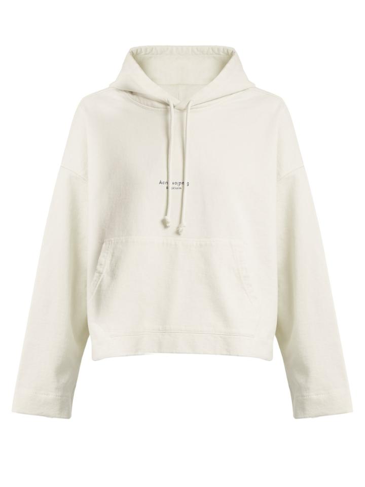 Acne Studios Hooded Logo-print Cotton-jersey Sweater