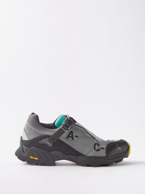 A Cold Wall X Roa - Minaar Canvas And Leather Hiking Trainers - Mens - Black Grey
