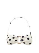 Matchesfashion.com Adriana Degreas - Polka-dot Bandeau Bikini Top - Womens - Cream Print