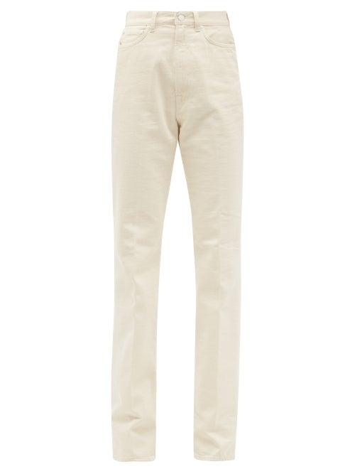 Matchesfashion.com Made In Tomboy - Erica High-rise Straight-leg Jeans - Womens - Ivory