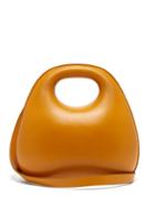 Matchesfashion.com Lemaire - Egg Vegetable Tanned Leather Cross Body Bag - Womens - Dark Yellow