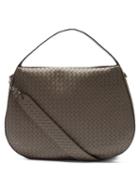 Matchesfashion.com Bottega Veneta - City Veneta Intrecciato Leather Shoulder Bag - Womens - Grey