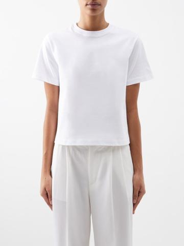 Armarium - Saba Logo-patch Cotton-jersey T-shirt - Womens - White