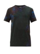 Matchesfashion.com Etro - Floral Print Cotton Jersey T Shirt - Mens - Blue