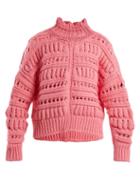 Matchesfashion.com Isabel Marant - Zoe Chunky Knit Cotton Blend Sweater - Womens - Pink