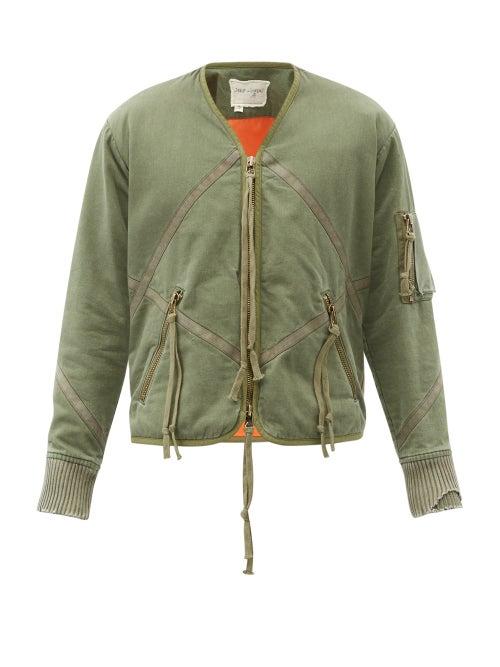 Matchesfashion.com Greg Lauren - Army Utility Modern Flight Cotton Bomber Jacket - Mens - Green