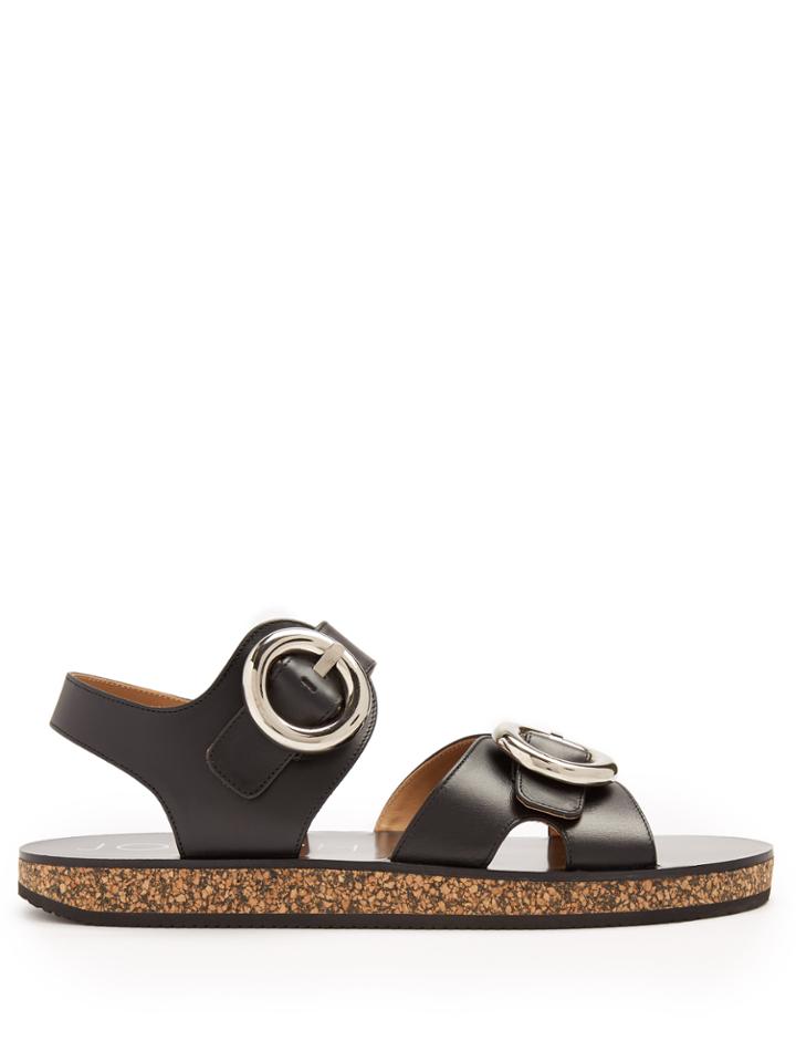 Joseph Oversized-buckle Leather Sandals
