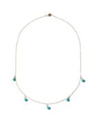 Matchesfashion.com Mateo - Five Dot Diamond, Turquoise & 14kt Gold Necklace - Womens - Blue