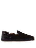 Matchesfashion.com Christian Louboutin - Espadon Collapsible-heel Suede Espadrilles - Mens - Black