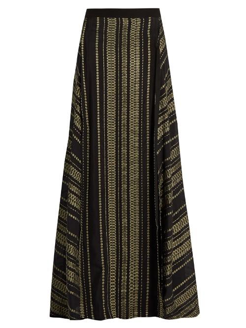 Zeus + Dione Naiads Geometric-jacquard Silk-blend Skirt