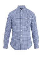 Matchesfashion.com Polo Ralph Lauren - Logo Embroidered Gingham Cotton Shirt - Mens - Blue