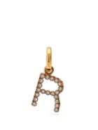 Matchesfashion.com Burberry - R Crystal Embellished Letter Charm - Womens - Crystal