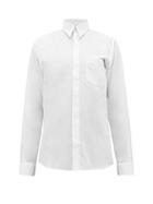 Matchesfashion.com Givenchy - Logo Jacquard Slim Fit Cotton Poplin Shirt - Mens - White