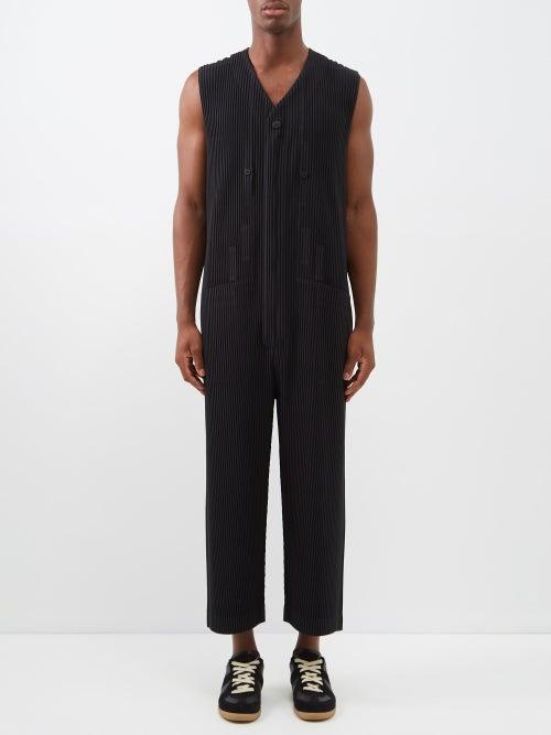 Homme Pliss Issey Miyake - Technical-pleated Jumpsuit - Mens - Black