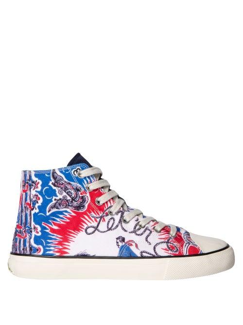 Mens Shoes Paul Smith - Carver Canvas High-top Trainers - Mens - Multi